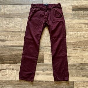 Matchstick Argus Chinos Burgundy 34